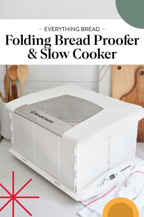 Easy to fold and store, this proofer offers an optimal warm and humid environment for proofing bread dough and fermenting foods. It even functions as a slow cooker. Its precise temperature control enables various kitchen tasks like making yogurt and tempering chocolate. Artistic Bread, Commercial Kitchen Appliances, Fermenting Foods, Tempering Chocolate, Proofing Bread, Bread Proofer, How To Temper Chocolate, Making Yogurt, Cake Tools