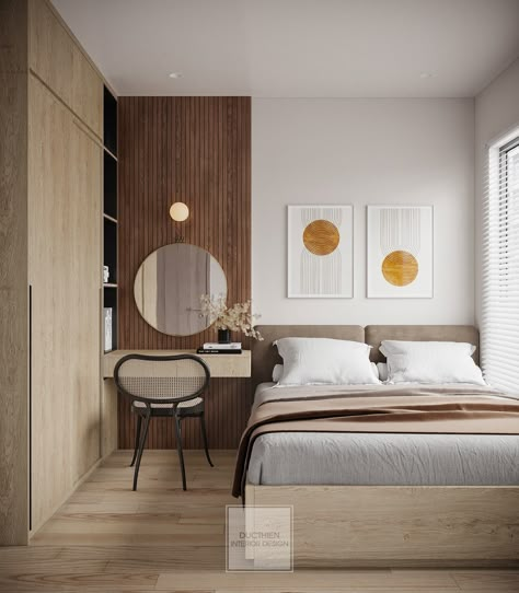 Small Apartment Interior Design Modern Bedroom, Tiny Modern Bedroom, Minimal Bedroom Design Ideas, Minimalist Bedroom Design Small Rooms, Airbnb Room Ideas, Simple Modern Bedroom Design, Minimal Small Bedroom, Simple Small Bedroom Ideas, Small Bedroom Minimalist