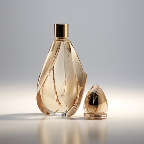 Perfume Bottles Aesthetic, Fragrance Bottle Design, Elegant Perfume, Aesthetic Perfume, Luxury Packaging Design, Gold Bottles, Perfume Bottle Design, Bottle Label Design, Fragrances Perfume Woman