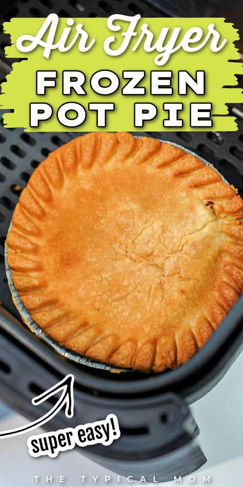 Skip the oven and make these frozen pot pies in your air fryer! Store-bought frozen chicken pot pies are so easy to make with this kitchen appliance! Traditional veggies and chicken are cooked in a creamy sauce under a crisp, flaky crust. Enjoy classic comfort food in a fraction of the time! Follow our simple instructions for perfect chicken pot pies every single time. Pot Pie In Air Fryer, Frozen Pot Pie, Pie In Air Fryer, Cook Frozen Chicken, New Air Fryer Recipes, Air Fryer Recipes Snacks, Air Fryer Cooking Times, Cooks Air Fryer, Air Fried Food