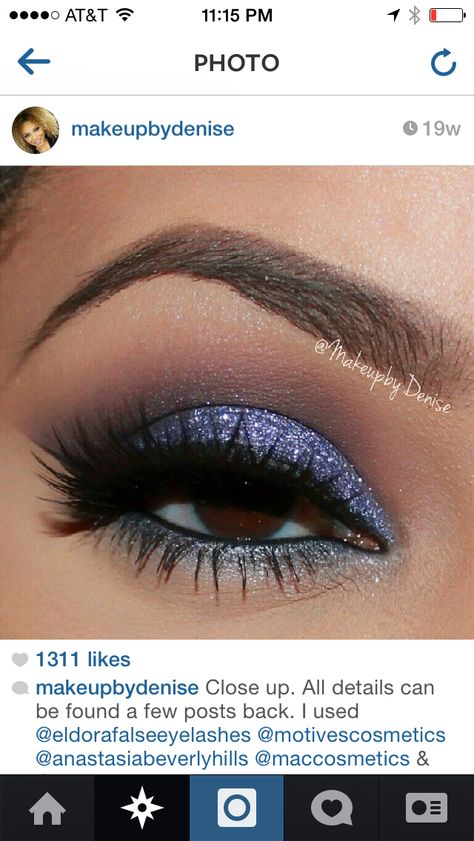 Eyes- periwinkle Ariel Makeup, Makeup Is Life, Glitter Eye Makeup, Types Of Makeup, Glitter Eyes, I Love Makeup, Glitter Makeup, Eye Make, Gorgeous Makeup