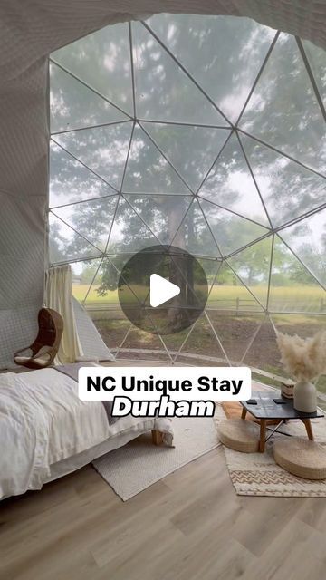 Visit North Carolina on Instagram: "We know you’ve got a dome stay on your bucket list— and this is one of @airbnb’s most loved stays right here in @durhamnc. 🏞️" Glamping Village, Dome Glamping, Visit North Carolina, Village Ideas, Prefab Cabins, August 8, Glamping, North Carolina, Knowing You