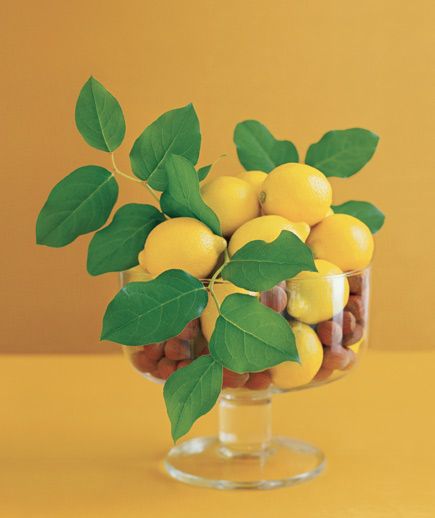 Lemon centerpiece Expensive Party, Smooth Objects, Hospitality Ideas, Colour Paper Flowers, Spring Centerpieces, Refreshments Table, Lemon Centerpieces, Easy Decorations, Easy Table