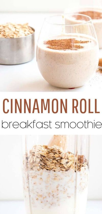 Incredibly healthy and delicious, this quick cinnamon roll breakfast smoothie is the perfect breakfast to start off the day! #smoothies #smoothierecipes #oats #cinnamon #breakfast #breakfastsmoothies #breakfastrecipes #healthy #healthybreakfast #healthyrecipes #recipes #iheartnaptime 2025 Health, Cinnamon Roll Breakfast, Menu Sarapan Sehat, Cinnamon Breakfast, Resep Smoothie, Bodybuilding Recipes, I Heart Naptime, Breakfast Smoothie Recipes, Smoothie Drink Recipes