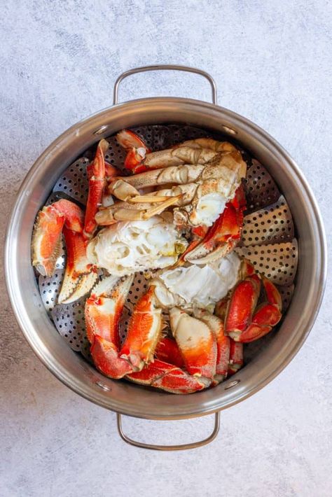 Crab Legs How To Cook Steam, Steamed Crabs Recipe, Steaming Crab Legs In Pot, Steamed Dungeness Crab Recipes, How To Steam Crab Legs At Home, Steam Crab Legs In Pot, Steamed Crab Legs Recipe, Crab Claw Recipes, Dungeness Crab Legs