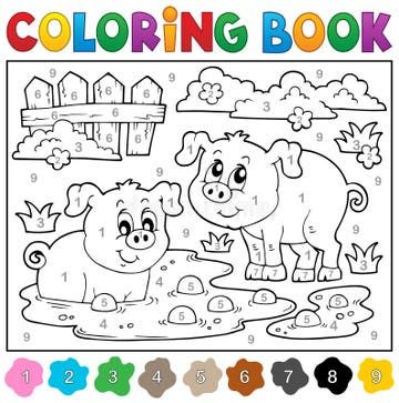 Coloring Book with Fish Theme 3 Stock Vector - Illustration of clipart, colouring: 54072724 Animal Coloring Pages For Kids, Happy Pig, Animal Coloring, Fishing Theme, Drawing Images, Animal Coloring Pages, Funny Cartoon, Colouring Pages, Graphic Image