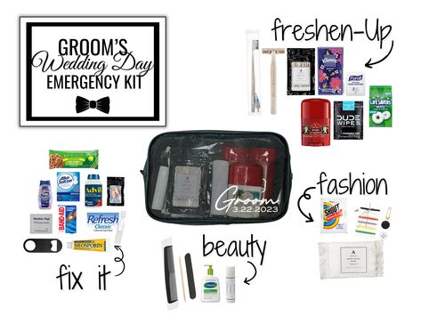 Personalized Groom Emergency Kit, Wedding Day Emergency Kit, Groomsman Gift, Groom Survival Kit, Groom Gift from Bride, Gift from Bride by LabeledAnonyMissCo on Etsy