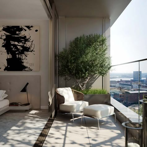 On the (high) rise: Canary Wharf Group's Stanton Williams-designed residential development goes on sale | Architecture | Wallpaper* Magazine Klein Balkon Decor, Stanton Williams, Interior Balcony, Balkon Decor, Balcony Design Ideas, Modern Balcony, Patio Pergola, Small Balcony Design, Residential Development