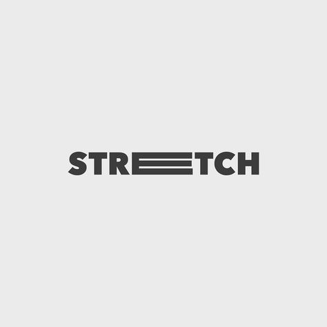 stretch - #verbicon by Liam Warsop + Jordan Trofan Stretch Typography, Word Typography, Typo Logo Design, Typography Logo Inspiration, Construction Logo Design, Creative Logos, Typo Logo, Construction Logo, Typography Art