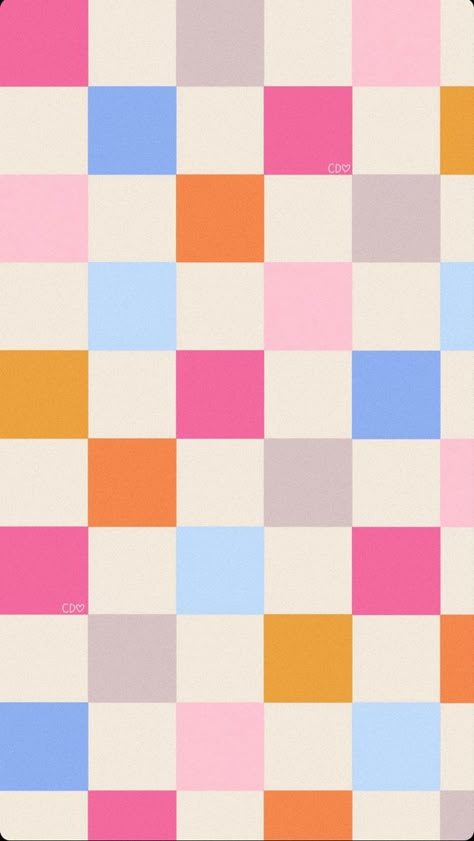 Cute Wallpapers Checkered, Spring Aesthetic Background, Barbie Color Palette, Checkered Wallpaper Aesthetic Wavy, Rainbow Checkered Wallpaper, Colorful Checkered Wallpaper, Checkered Pattern Aesthetic Wallpaper Wavy, Boho Wallpaper Iphone, Colourful Checkered Pattern