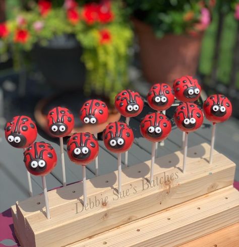 Ladybug Cakepops, Bug Cake Pops, Ladybug Treats, Ladybug Pretzels, Ladybug Food, Ladybug Cake Pops, Ladybug Cupcakes, Bug Cake, Ladybug Cake