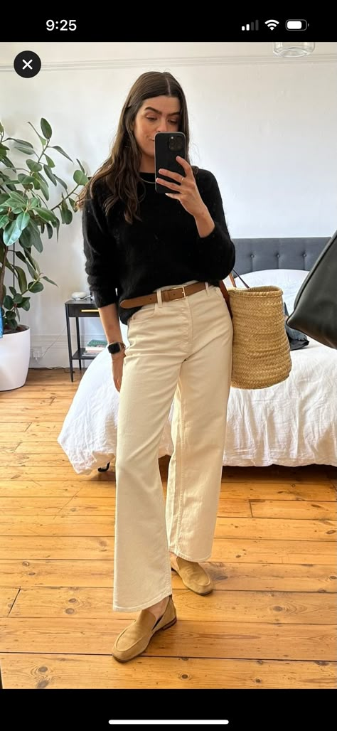 Beige Jeans Outfit, Anna Edit, Jean Beige, Beige Jeans, Beige Outfit, Beige Pants, Outfits To Try, Work Fits, Fall Winter 2024