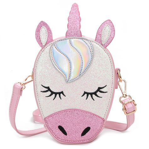 Cute Glitter PU Leather Unicorn Purse Shining Sequin Shoulder Bag Unicorn Sling Bag Mini Cartoon Messenger Bag https://m.alibaba.com/product/62280175736/Cute-Glitter-PU-Leather-Unicorn-Purse.html?__sceneInfo={"cacheTime":"1800000","type":"appDetailShare"} Novelty Handbags, Unicorn Bag, Unicorn Backpack, Animal Bag, Bags For Teens, Baby Unicorn, Cute Handbags, Leather Gifts, Cute Unicorn