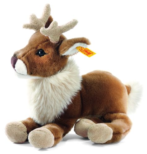 Renny Reindeer Caramel 25 cm EAN 113277 | Official Steiff Website Reindeer Aesthetic, Deer Plush, Luxury Baby Clothes, Ty Plush, Teddy Bear Stuffed Animal, Handmade Teddy Bears, Trendy Kids, Santa Sleigh, Teddy Bear Plush