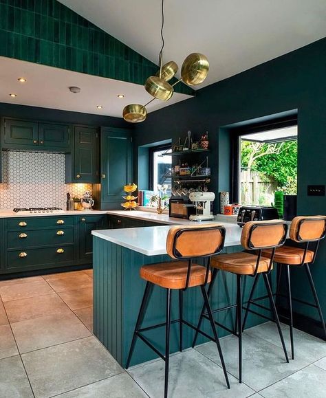 All Posts • Instagram Jewel Tone House, Luxury Kitchens Modern Dream Homes, Jewel Tone Kitchen, Luxury Kitchen Design Modern Interiors, Dark Jewel Tones, Colour Palette Ideas, Kitchen Interior Luxury, Luxury Kitchens Modern, Luxury Kitchen Design Modern