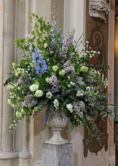 Tall Flower Arrangements, Urn Arrangements, Church Wedding Flowers, Wedding Flower Design, Large Floral Arrangements, Altar Flowers, Large Flower Arrangements, Church Flower Arrangements, Memorial Flowers