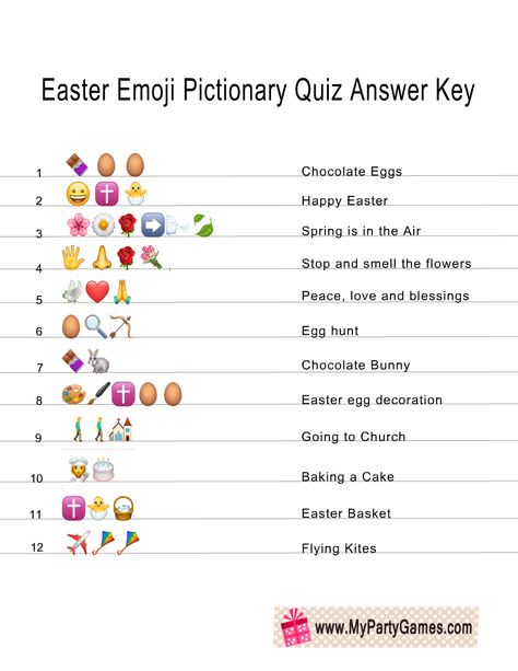 Snapchat Emoji Themes, Bible Emoji, Emoji Themes, Easter Riddles, Easter Quiz, Easter Trivia, Easter Puzzles, Easter Games For Kids, Emoji Quiz