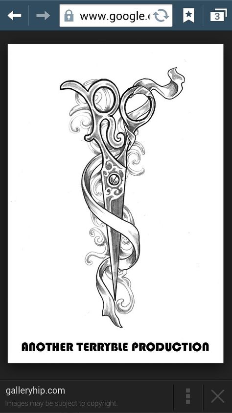 Scissor tattoo Hair Scissor Tattoos, Cosmetology Tattoos, Shears Tattoo, Hairdresser Tattoos, Hairstylist Tattoos, Cosmos Tattoo, Barber Tattoo, Dagger Tattoo, Lily Tattoo