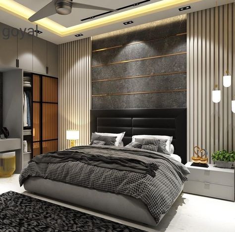 Contemporary Modern Bedroom Decor, Bed Back Design Modern Indian, Bedroom Interior Design Luxury Classy, Luxury Bedroom Aesthetic, Ayushi Gupta, Decor Inspiration Bedroom, Contemporary Modern Bedroom, Bedroom Design Luxury, Bad Room Design