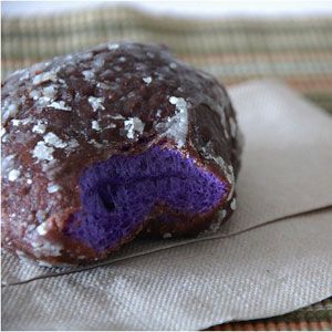 Poi (Taro-Flavored) Doughnut from Hawaii, The Kamehameha Bakery Doughnut Flavors, Taro Root, Donut Flavors, King Kamehameha, Purple Interior, Homemade Donuts, Hawaiian Food, Mini Donuts, Donut Recipes