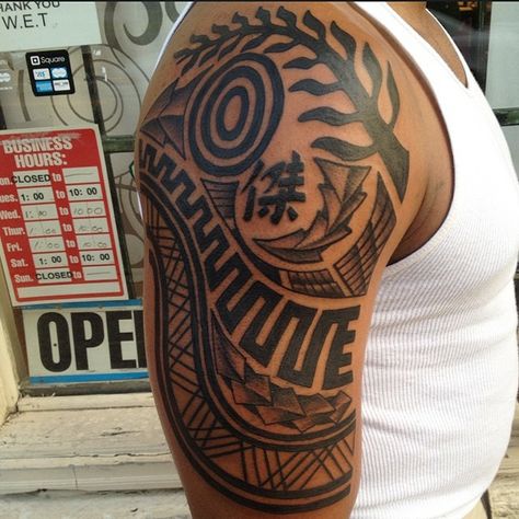 Adinkra Tattoo, African Sleeve Tattoo, Japanese Tattoo Words, Forearm Tattoo Ideas, Left Arm Tattoos, Unique Tattoos For Men, African Tattoo, Black Girls With Tattoos, Half Sleeve Tattoos For Guys