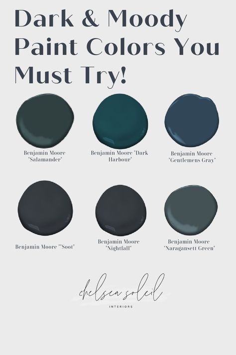 Behr Dark Blue Green Paint Colors, Midnight Blue Paint Benjamin Moore, Midnight Green Paint, Dark Blue Green Grey Paint Colors, Dark Bluish Green Paint Colors, Dark Peacock Paint Color, Benjamin Moore Dark Teal Paint Colors, Best Deep Teal Paint Color, Dark Greenish Blue Paint