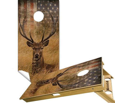 PRICES MAY VARY. ⭐Premium Cornhole Vinyl Wraps Our cornhole wraps are printed with an HP-INKJET Roland Printer to provide the highest quality of details this wrap will turn any plain board into an art piece!     ⭐Easily Apply - 1.) Clean & wipe cornhole board. 2.) Peel the decal wrap. 3.)Start with laying the vinyl sticker at the edge of the board while slowly using a flat surface to smooth out the decal     ⭐PROUDLY HANDMADE IN USA!- Our professional staff provide you with the highest quality p American Flag Cornhole Boards, Outdoor Table Tennis Table, Regulation Cornhole Boards, Cornhole Board Decals, Cornhole Designs, Win Free Stuff, Cornhole Board, Beer Holders, Pocket Hole Screws