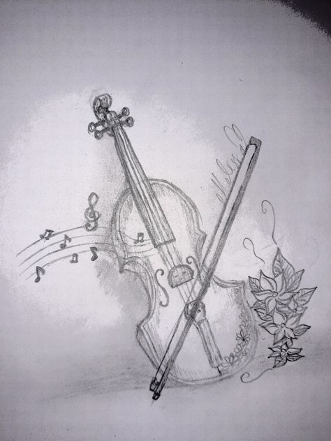 Cello Sketch, Cello Drawing, Violin Drawing, Pencil Art Drawings, Journal Doodles, Pencil Art, Drawing Ideas, Drawing Sketches, Pencil Drawings