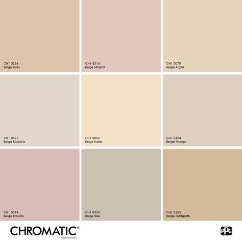 Zoom sur la couleur nude : une teinte douce, apaisante et ultra-tendance ! Nude Color Palette, Beige Color Palette, Beige Paint, House Color Schemes, Interior Paint Colors, 자수 디자인, Aesthetic Colors, Paint Colors For Home, Colour Scheme