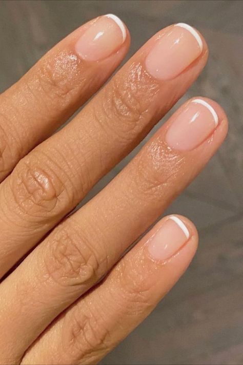 French Manicure Long Nails, French Manicure Short Nails, Natural Nails Manicure, White Tip Nails, Rochelle Humes, French Manicure Nails, Subtle Nails, Casual Nails, Nails 2021