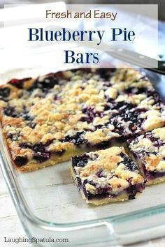 Blueberry Pie Bars, Easy Blueberry Pie, Blueberry Desserts Recipes, Weight Watcher Desserts, Resepi Biskut, Resipi Kek, Blueberry Desserts, Easy Blueberry, Low Carb Dessert