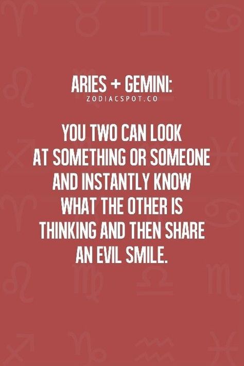 Aries And Gemini Relationship, Gemini Relationship, Aries Compatibility, Gemini Traits, Aries Quotes, Aries Zodiac Facts, Aries And Gemini, Gemini Quotes, Evil Queens