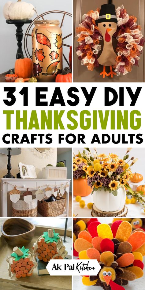 Discover a world of creativity with easy DIY Thanksgiving crafts for adults. Elevate your holiday home decor with elegant DIY table centerpieces, fall decor projects, and handmade place settings. From festive table accents to unique fall decorations, these November crafts for adults offer endless inspiration for the holiday season. Explore the art of crafting with style with these DIY Thanksgiving craft ideas!\ November Crafts For Adults, Easy Diy Thanksgiving Crafts, Thanksgiving Crafts For Adults, Diy Table Centerpieces, Fall Mason Jar Crafts, Thanksgiving Centerpieces Diy, Diy Thanksgiving Crafts, Easy Diy Thanksgiving, Fall Crafts For Adults