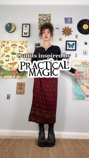 Practical Magic Aunts Clothes, Practical Magic Clothing Aesthetic, Practical Magic Sally Outfits, Practical Magic Style Outfits, Practical Magic Hair, Practical Magic Costume, Practical Magic Inspired Outfits, Sophie Seddon Outfits, Practical Magic Outfits Aesthetic