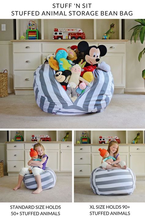 Stylish Toy Storage, Home Declutter, Animals Crafts, Stuffed Animal Bean Bag, Kids Rooms Shared, Toy Storage Solutions, Trendy Sewing Projects, Baby Pattern, Kids Bean Bags