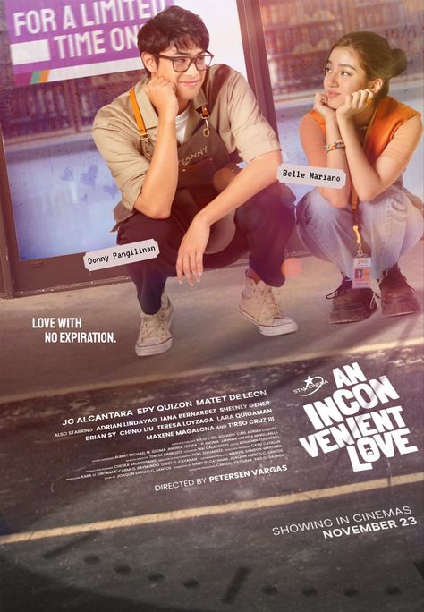 ABS-CBN Star Cinema’s comeback movie in the cinemas!! Starring the new-gen phenomenal love team, Donny Pangilinan and Belle Mariano; DonBelle!!! An Inconvenient Love, Inconvenient Love, Pinoy Movies, Comedy Movies Posters, Love Story Movie, Date Story, Belle Mariano, Donny Pangilinan, Love Film