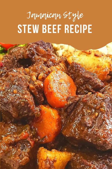 Jamaican Stew Beef, Jamaican Beef Stew Recipe, Caribbean Beef Stew, Brown Stew Beef, Jamaican Beef Stew, Jamaican Stew, Cooking Stew Beef, African Stew, Stew Beef