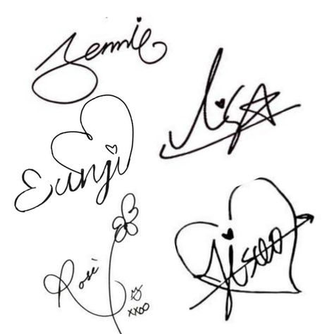 Pretty Signatures Kpop, Aesthetic Signature Ideas, Cute Signature Ideas, Blackpink 5th Member Outfits, Cool Signatures, Social Templates, Name Signature, Handwriting Styles, Calligraphy Name