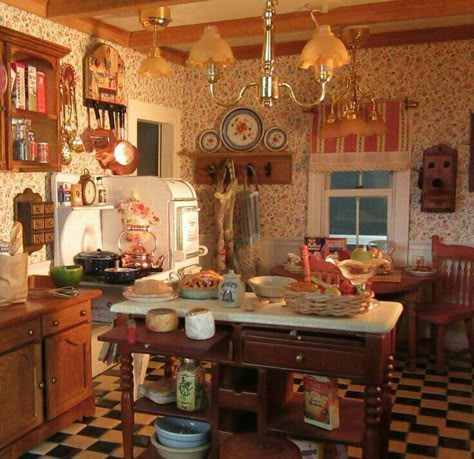 Dollhouse Interiors, Kitchen Cabinet Ideas, Dolls House Interiors, Miniature Rooms, Miniature Kitchen, Dollhouse Kitchen, Cabinet Ideas, Dream House Interior, House Interiors