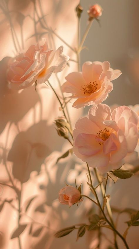 Pinkrose blossom flower petal. | free image by rawpixel.com Peach Flowers Aesthetic, Peach Colored Wallpaper, Peachy Aesthetic Wallpaper, Iphone Wallpaper Beige, Peach Color Background, Animated Flowers, Beige Gradient, Peachy Aesthetic, Falling Petals