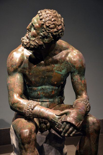 Boxer At Rest, Hellenistic Art, Hellenistic Period, Roman Statue, Ancient Greek Sculpture, Roman Sculpture, Greek Statues, Ancient Origins, Greek Sculpture