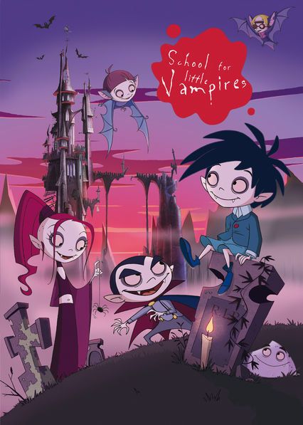 School For Little Vampires. Originally in German. Dubbed in English & Italian. Cute Vampire Illustration, School For Little Vampires, School For Vampires, Vampire School, Vampire Cartoon, Old Kids Shows, Old Cartoon Shows, Childhood Memories 2000, School Poster