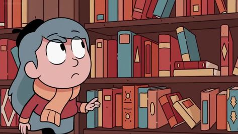 Hilda Library, Hilda Color Palette, Hilda Aesthetic, Librarian Aesthetic, Hilda Netflix, Tv Cartoon, Art Style Inspiration, Aesthetic Colors, Colour Board