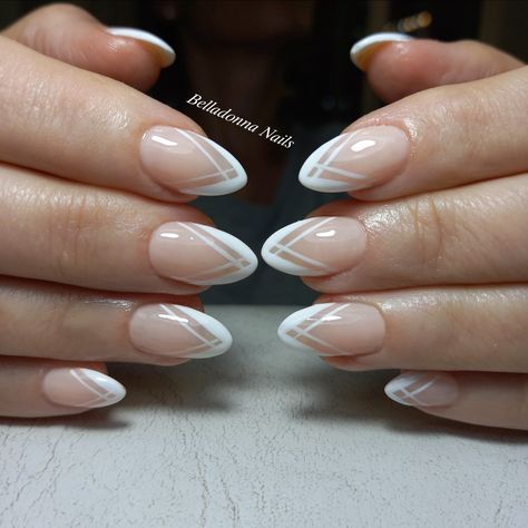 Double Line French Tip Nails, Round Shaped Nails, Grow Long Nails, Short Oval Nails, Oval Nails Designs, Bday Nails, Shape Nails, 2024 Nails