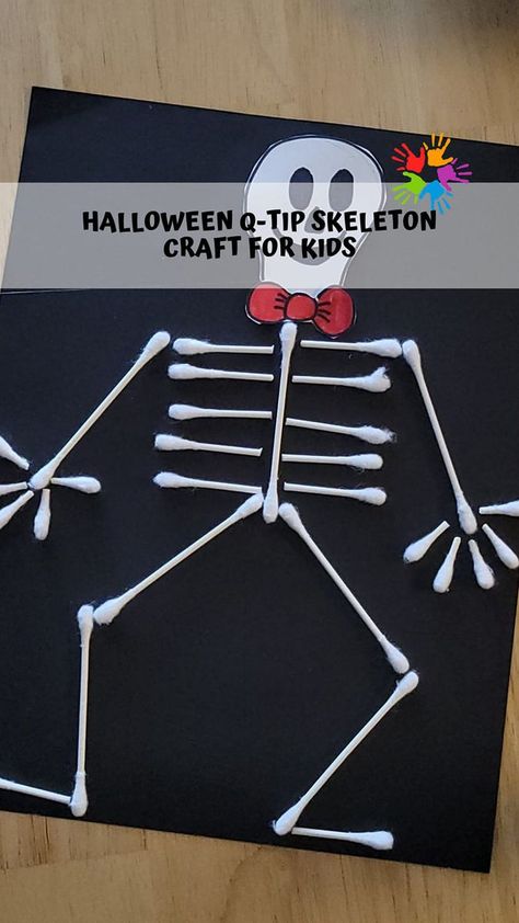 Halloween Q-Tip Skeleton Craft for Kids . . #diyforkids #craftsforkids #diy #activitiesforkids #halloween #halloweencraft #halloweendiy #skeleton #skeletondiy #halloweenskeleton #qtip #qtipcraft | Little Hands DIY | Clvssified · Non Copyright Background Music For Youtube Presentations Travelling Studying Music Emotional Inspiring for Presentations GSM Halloween Q Tip Skeleton, Skeleton With Q Tips Halloween Art, Q Tip Skeleton Craft Preschool, Skeleton Using Qtips, Q Tip Skeleton Craft Kids, Qtip Skeleton Craft, Skeleton Activities, Qtip Skeleton, Body Parts Preschool Activities