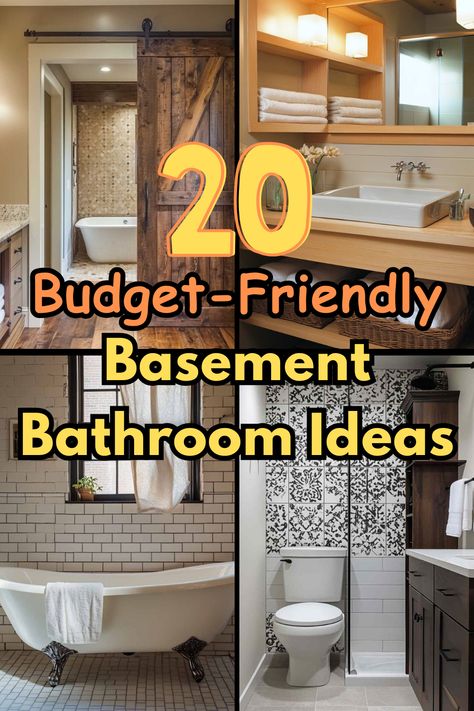 Discover clever design tips, smart storage hacks, and brightening tricks that turn your basement bathroom into a cozy and inviting retreat. #BasementBathroom #BathroomIdeas #BasementRenovation #HomeDesign #InteriorInspiration Basement Bathroom Remodel Budget, Small Space Toilet Ideas, Bathroom Remodel Toilet Closet, Budget Basement Bathroom, Home Gym Bathroom Ideas, Basement Bathrooms Remodel, Bathroom Remodel Basement, Basement Bathroom Makeover, Fun Basement Bathroom