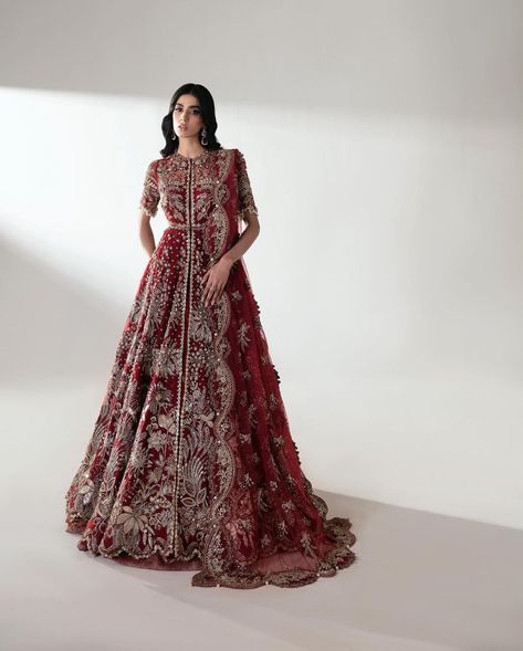 REPUBLIC WOMENSWEAR | ‘Carmine’ This red gown, crafted from the finest net, is a sartorial tribute to the intersection of royal elegance and contemporary flair.… | Instagram Republic Womenswear, Indian Royalty, Casual Bridal Dress, Red Bridal Dress, Desi Wedding Dresses, Wedding Lehenga Designs, Latest Bridal Dresses, Pakistani Wedding Outfits, Bollywood Outfits