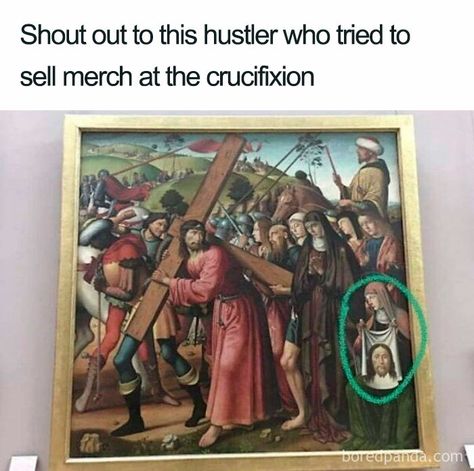 Medieval Memes, Art History Memes, Classical Art Memes, Jesus Memes, 9gag Funny, Meme Comics, History Humor, Memes Humor, Disney Memes