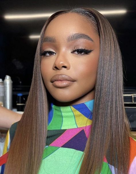 Marsai Martin, Natural Glam Makeup, Light Makeup Looks, Soft Makeup Looks, Makeup For Black Skin, Brown Skin Makeup, Type 4 Hair, Glamour Makeup, Dark Skin Makeup