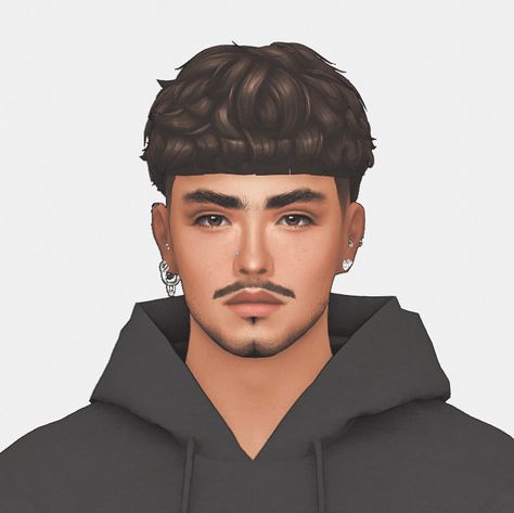 Sims Cc Men Hair Curly, The Sims 4 Cc Mens Hair, Sims Mens Hair, Edgar Sims 4 Cc, Sims 4 Edgar Cut, Black Hairstyle Drawing, Sims 4 Cc Male Curly Hair, Sims 4 Cc Hair Male Clothes, Sims 4 Male Maxis Match Hair